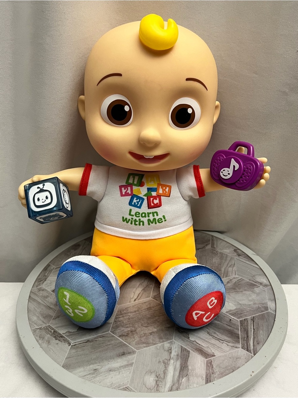 CoComelon Learning JJ Interactive Plush Doll Lights Sounds ABC 123 Music 14”